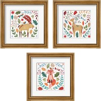 Framed 'Whimsical Woodland 3 Piece Framed Art Print Set' border=