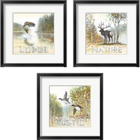 Framed Nature Lodge 3 Piece Framed Art Print Set