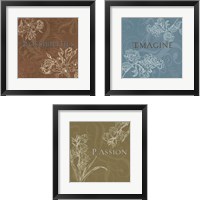 Framed 'Inspirational 3 Piece Framed Art Print Set' border=