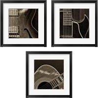 Framed 'String Quartet 3 Piece Framed Art Print Set' border=