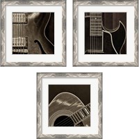 Framed 'String Quartet 3 Piece Framed Art Print Set' border=
