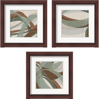 Framed 'Mint Ripple 3 Piece Framed Art Print Set' border=