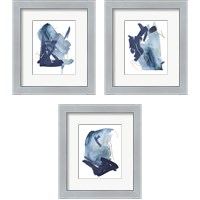 Framed 'Indigo Collide 3 Piece Framed Art Print Set' border=