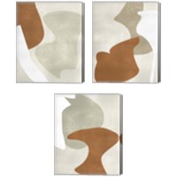 Framed 'Beige Stucture 3 Piece Canvas Print Set' border=