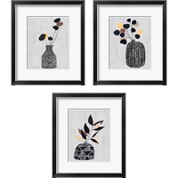 Framed 'Decorated Vase with Plant 3 Piece Framed Art Print Set' border=