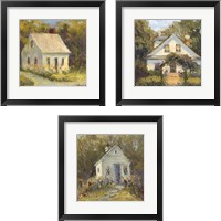 Framed 'Sweet Cottage 3 Piece Framed Art Print Set' border=