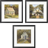 Framed 'Sweet Cottage 3 Piece Framed Art Print Set' border=