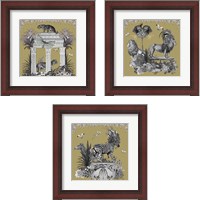 Framed '"Livoris Feritas Leopard Design, Square 3 Piece Set"' border=