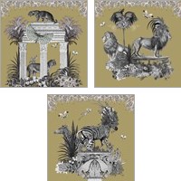 Framed '"Livoris Feritas Leopard Design, Square 3 Piece Set"' border=