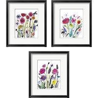 Framed 'Free Floral 3 Piece Framed Art Print Set' border=