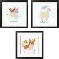 Framed 'Fantastic Besties 3 Piece Framed Art Print Set' border=