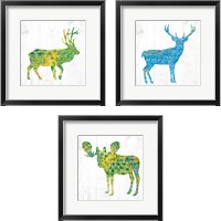 Framed 'Forest Animal 3 Piece Framed Art Print Set' border=