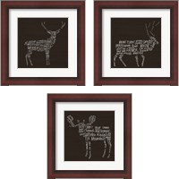 Framed 'Animal Lodge 3 Piece Framed Art Print Set' border=