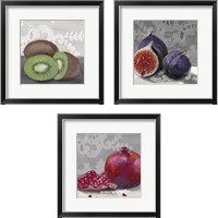 Framed 'Laura's Harvest  3 Piece Framed Art Print Set' border=