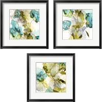 Framed 'Flower Facets 3 Piece Framed Art Print Set' border=