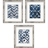 Framed 'Indigo Memory 3 Piece Framed Art Print Set' border=