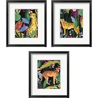 Framed 'Cheetah Kingdom 3 Piece Framed Art Print Set' border=