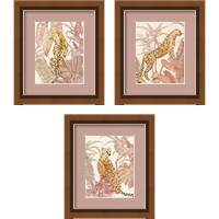 Framed 'Blush Cheetah 3 Piece Framed Art Print Set' border=