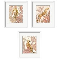 Framed 'Blush Cheetah 3 Piece Framed Art Print Set' border=