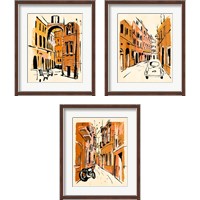 Framed 'Euro Voyage 3 Piece Framed Art Print Set' border=