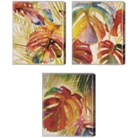 Framed 'Tropic Botanicals 3 Piece Canvas Print Set' border=