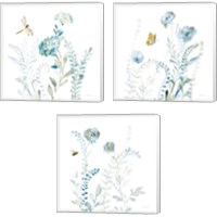 Framed 'Blues of Summer 3 Piece Canvas Print Set' border=