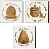 Framed 'Bee Hive 3 Piece Canvas Print Set' border=