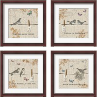 Framed 'Words that Count 4 Piece Framed Art Print Set' border=