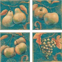 Framed 'Lovely Fruits 4 Piece Art Print Set' border=