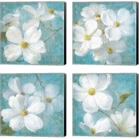 Framed 'Indiness Blossom Square Vintage 4 Piece Canvas Print Set' border=