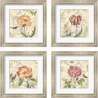 Framed 'Floral Nature Trail 4 Piece Framed Art Print Set' border=