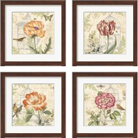 Framed 'Floral Nature Trail 4 Piece Framed Art Print Set' border=