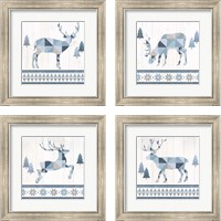 Framed 'Nordic Geo Lodge 4 Piece Framed Art Print Set' border=