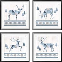 Framed 'Nordic Geo Lodge 4 Piece Framed Art Print Set' border=