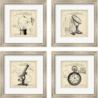 Framed 'Industrial Design 4 Piece Framed Art Print Set' border=