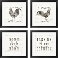 Framed 'Farmhouse Fresh 4 Piece Framed Art Print Set' border=