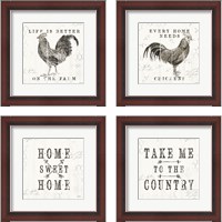 Framed 'Farmhouse Fresh 4 Piece Framed Art Print Set' border=