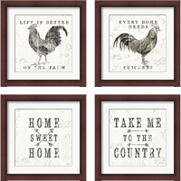 Framed 'Farmhouse Fresh 4 Piece Framed Art Print Set' border=