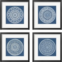 Framed 'Circle Designs 4 Piece Framed Art Print Set' border=