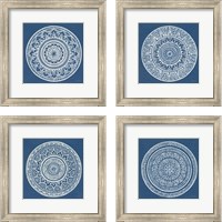 Framed 'Circle Designs 4 Piece Framed Art Print Set' border=