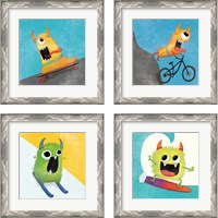 Framed 'Xtreme Monsters 4 Piece Framed Art Print Set' border=