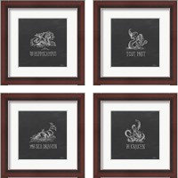 Framed 'Mythical Map 4 Piece Framed Art Print Set' border=