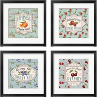 Framed 'Sweet Life 4 Piece Framed Art Print Set' border=