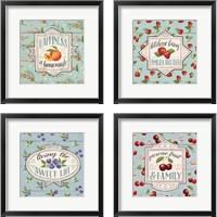 Framed 'Sweet Life 4 Piece Framed Art Print Set' border=