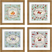 Framed 'Sweet Life 4 Piece Framed Art Print Set' border=