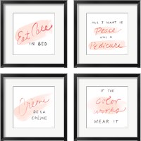 Framed 'Beauty and Sass 4 Piece Framed Art Print Set' border=