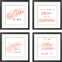 Framed 'Beauty and Sass 4 Piece Framed Art Print Set' border=