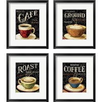 Framed 'Today's Coffee 4 Piece Framed Art Print Set' border=