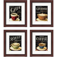 Framed 'Today's Coffee 4 Piece Framed Art Print Set' border=