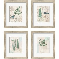 Framed 'En Bleu 4 Piece Framed Art Print Set' border=